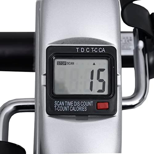 Sporting Goods,Exercise,Silver Mini Exercise Bike with Plastic Flywheel,Fitness,Cardio,Cardio Machines,Exercise Bikes|B0D2HQ4PB4
