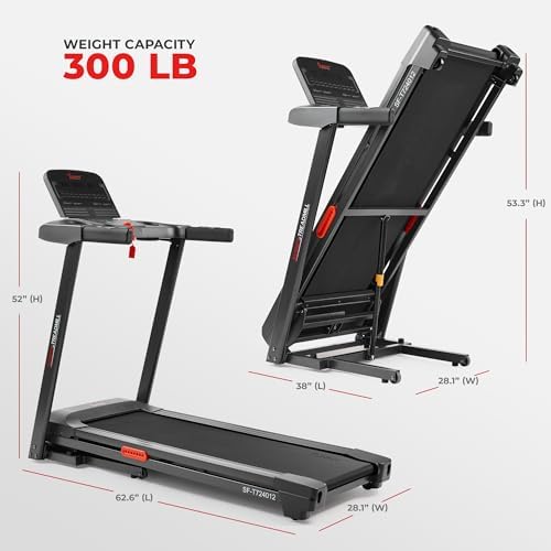 Sunny Health & Fitness Smart Wi-Fi Treadmill w/Shock Absorption|B0DMTQWNG7