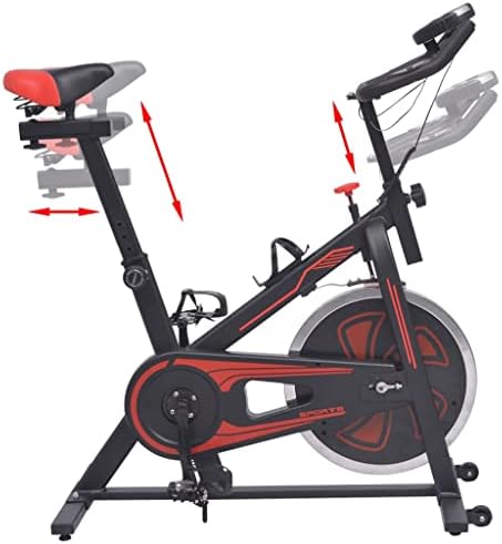 Sporting Goods,Exercise,Exercise Training Bike with Pulse Sensors Black and Red,Fitness,Cardio,Cardio Machines,Exercise Bikes|B0D2R9Y2GL