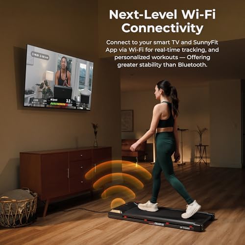 Sunny Health & Fitness Wi-Fi Treadpad Walking Treadmill, Fully Assembled|B0DMGF2DSC