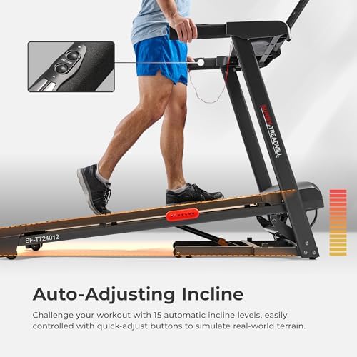 Sunny Health & Fitness Smart Wi-Fi Treadmill w/Shock Absorption|B0DMTQWNG7