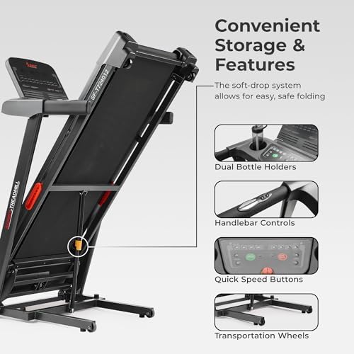 Sunny Health & Fitness Smart Wi-Fi Treadmill w/Shock Absorption|B0DMTQWNG7